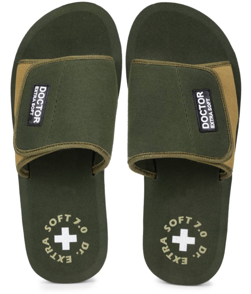    			DOCTOR EXTRA SOFT - Green  Synthetic Slide Flip flop