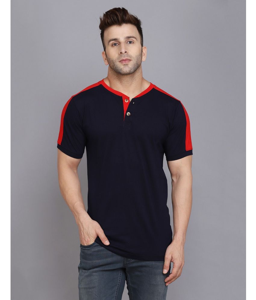     			Fascista Navy 100 Percent Cotton Solids T-Shirt