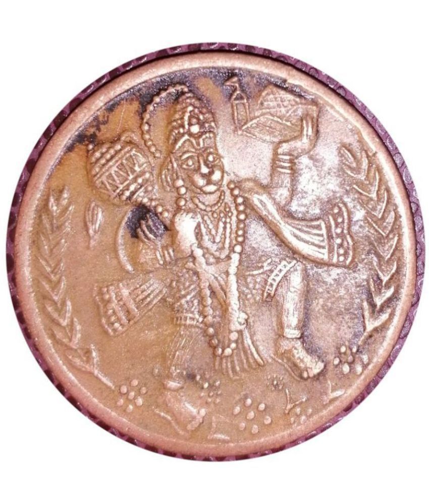     			LORD HANUMAN MAHABALI HANUMAN EAST INDIA COMPANY ANNA 1818 MATA COIN POOJA COIN  (LUCKY COIN) ANTIQUE OLD COIN