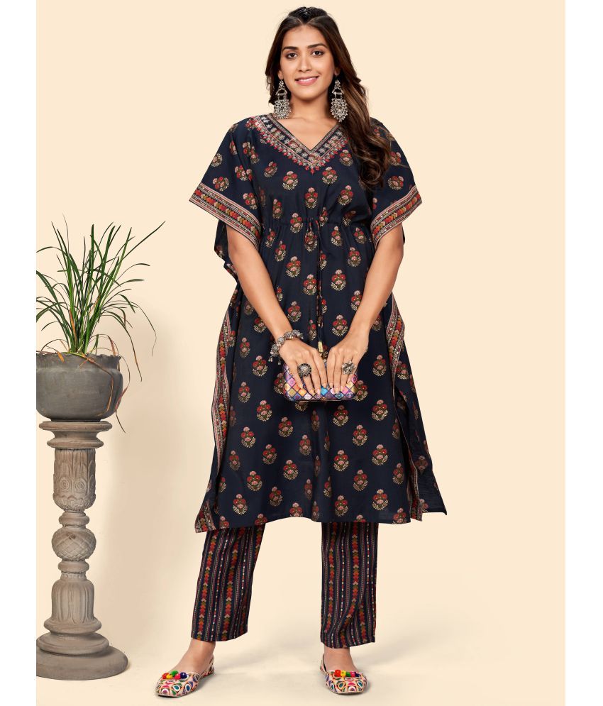     			Vbuyz Art Silk Kurti With Pants - Stitched Suit Single