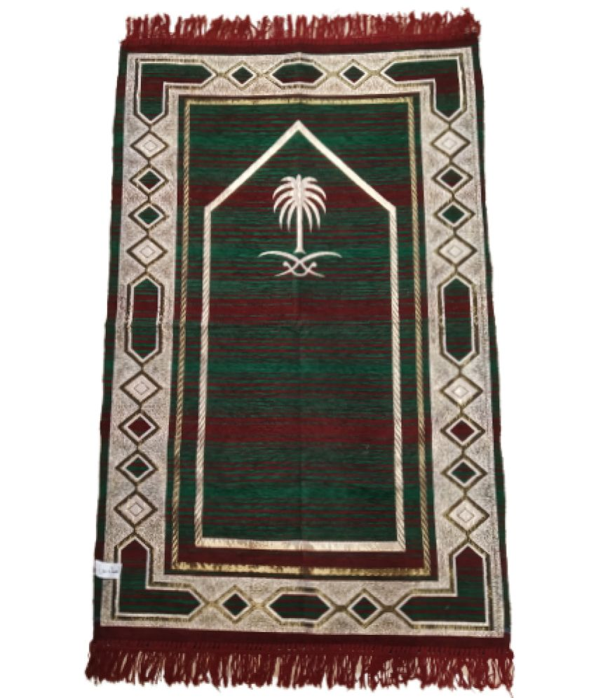 kashmir handloom and handicraft Multi Single Antiskid Velvet Prayer Mat ( 121 X 60 cm ) Buy