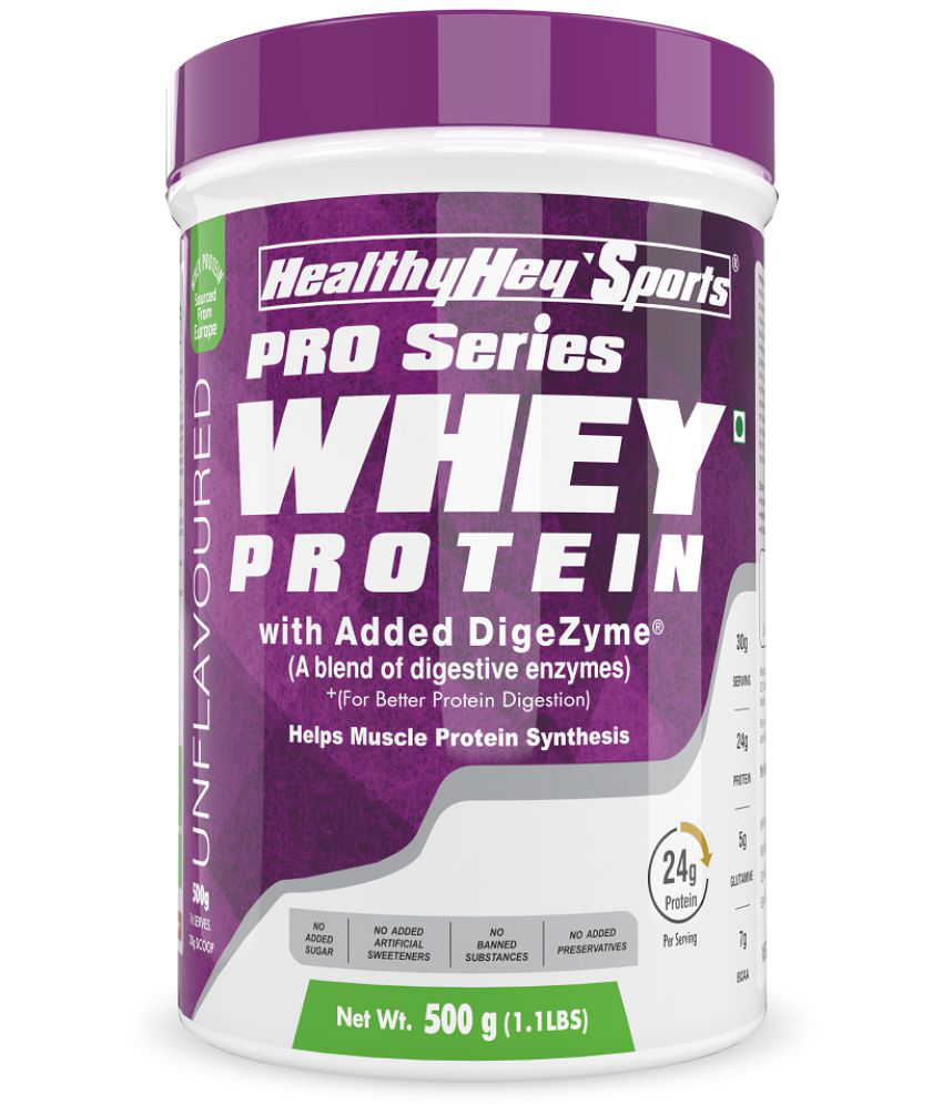     			HealthyHey Sports Whey Protein Concentrate Unflavoured Synthesis 500 gm