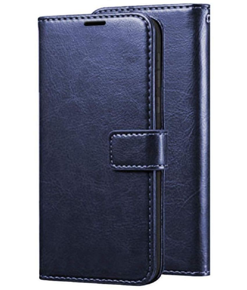     			Megha Star Blue Flip Cover For Vivo Y19 Original Leather Wallet