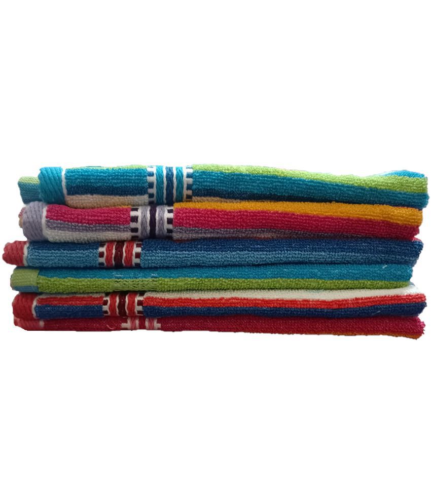     			BBQSTYLE Set of 6 Face Towel Multi