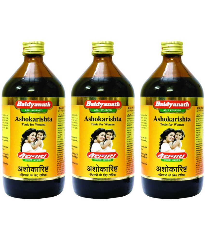     			Baidyanath Ashokarishta Asava Menstrual Cycle Liquid 450 ml Pack of 3