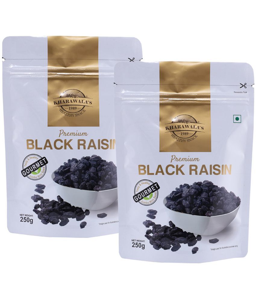     			KHARAWALA's Afghan Black Raisin with Seed Pack of 2 (250 gms each)