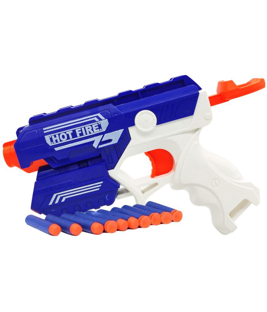     			NHR Blaze Storm Foam Blaster Gun Toy, Safe and Long Range Shooting Gun, (5 Foam Bullets and 5 Suction Dart Bullets)