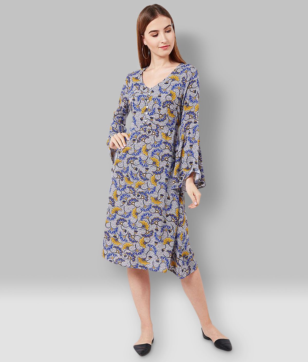 Oxolloxo Viscose Multi Color A- line Dress