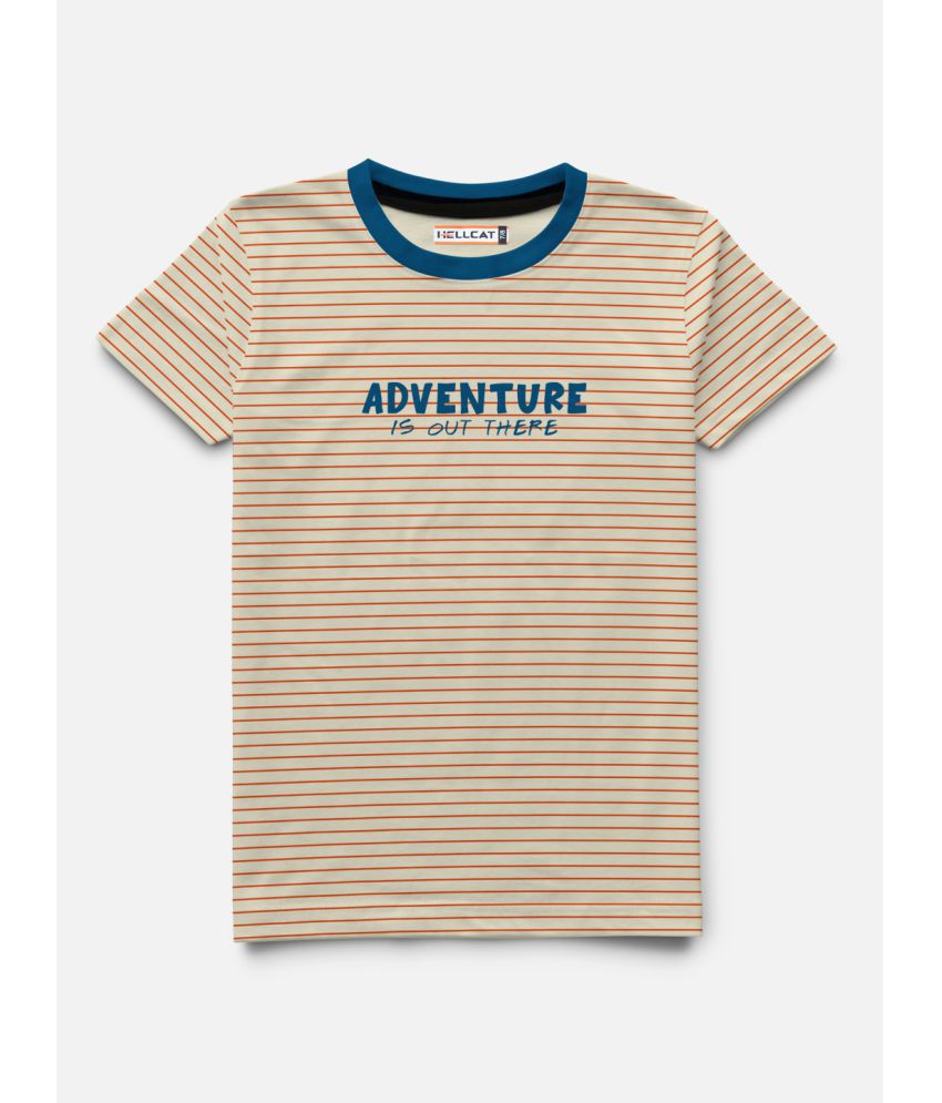     			HELLCAT Trendy Printed Round Neck Half Sleeve Tshirt For Boys