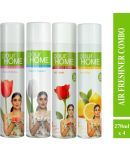 POUR HOME French Flora, Fusion,Rose,Lime Room Freshener Spray - 220ml Each ( Pack of 4)