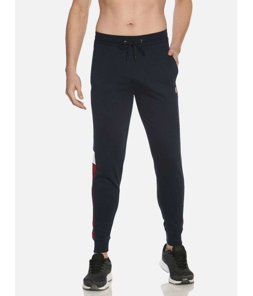     			Dollar Navy Cotton Solid Joggers Single