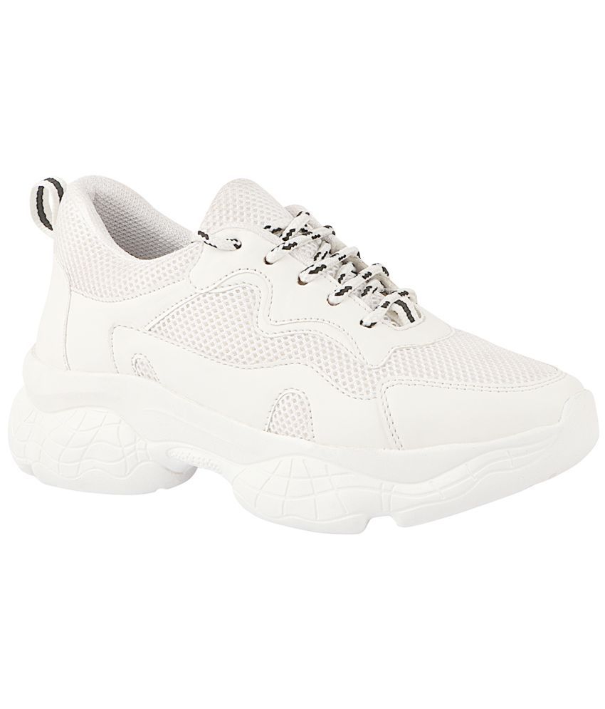     			Shoetopia - White  Women's Sneakers