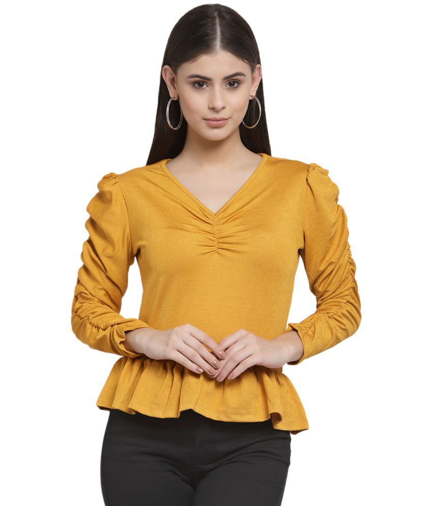     			Style Quotient - Yellow Polyester Women's Peplum Top ( Pack of 1 )