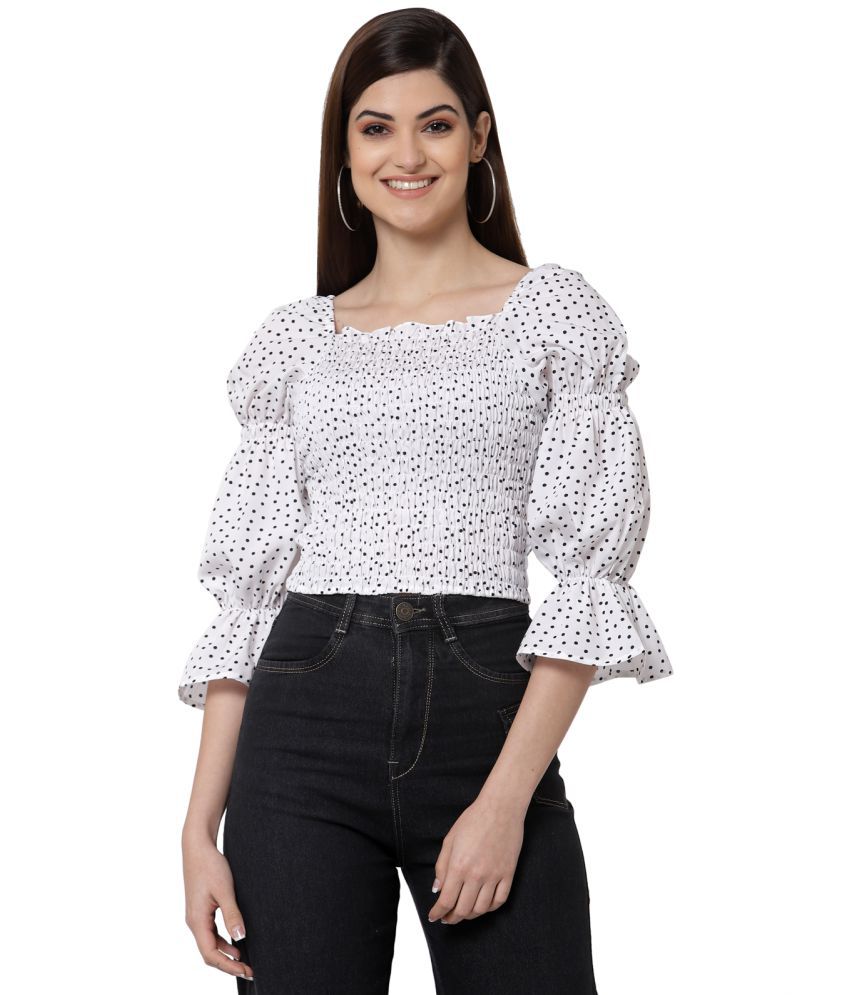     			Style Quotient - White Polyester Women's Regular Top ( )