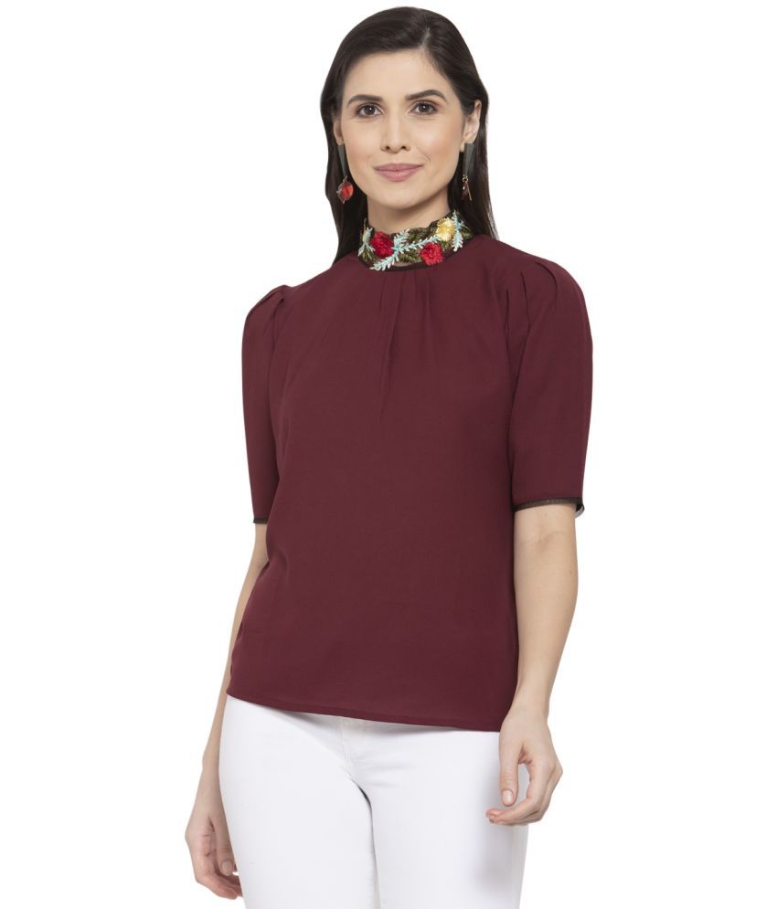     			Style Quotient Polyester Regular Tops - Maroon Single