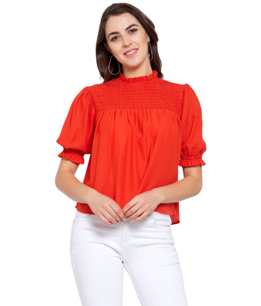     			Style Quotient - Orange Polyester Women's Regular Top ( Pack of 1 )