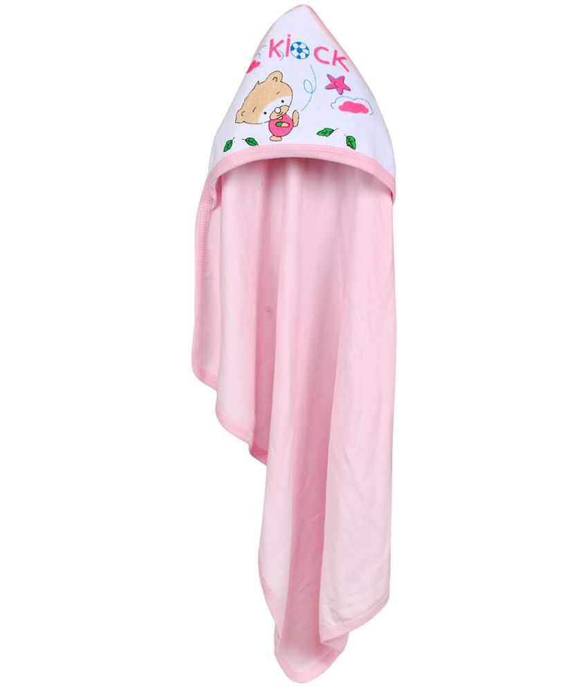 My Newborn Pink Cotton Towel cum blanket ( 30.48 cm × 2.54 cm 1 pcs )
