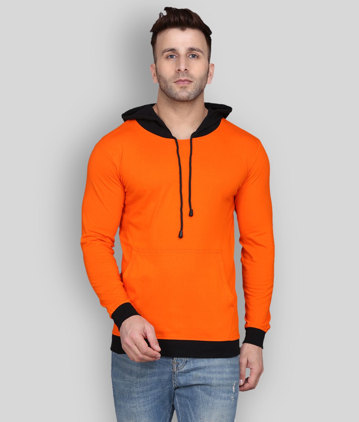     			SIDKRT - Orange Cotton Regular Fit Men's T-Shirt ( Pack of 1 )