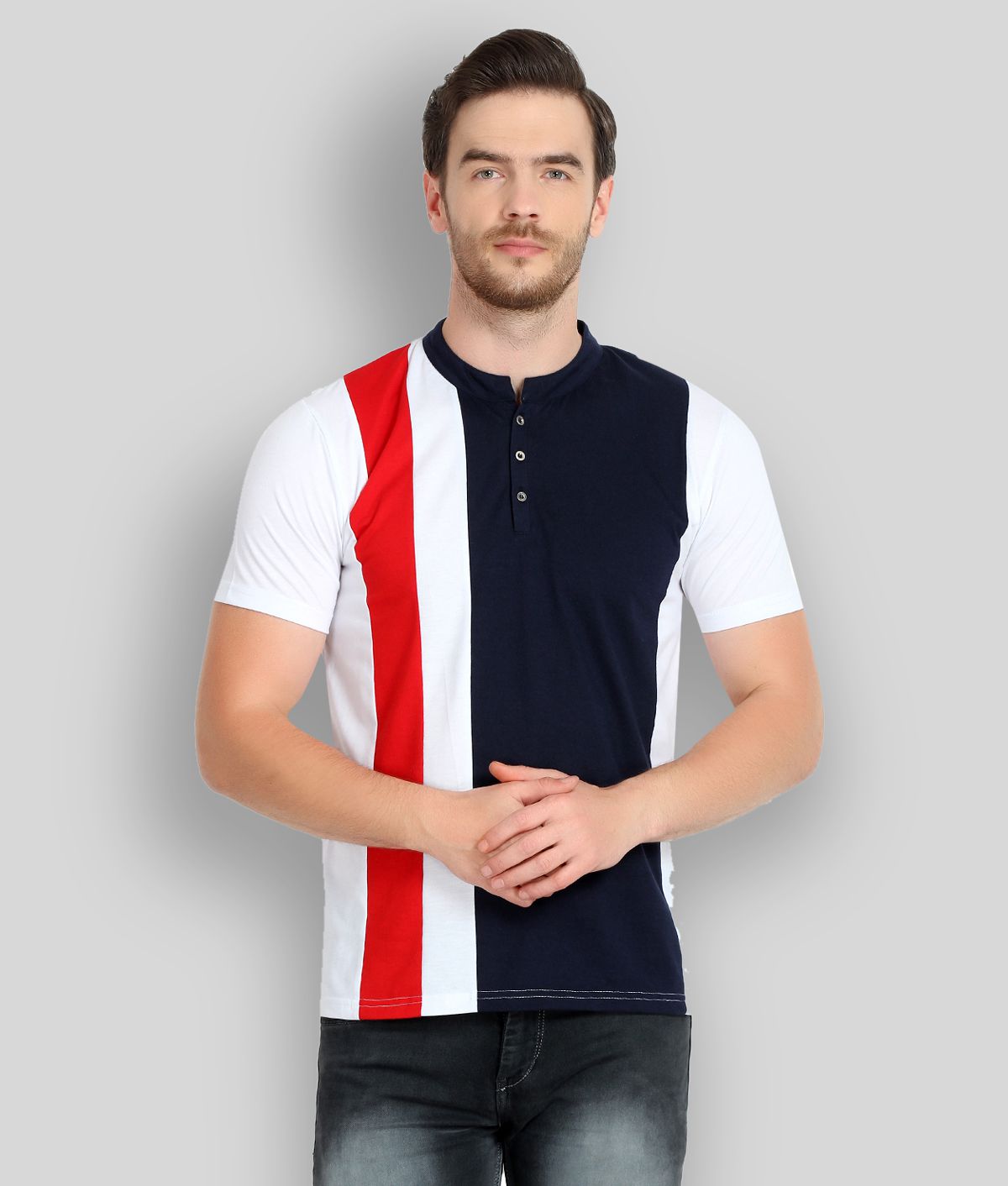     			Glito - Multicolor Cotton Blend Regular Fit Men's T-Shirt ( Pack of 1 )