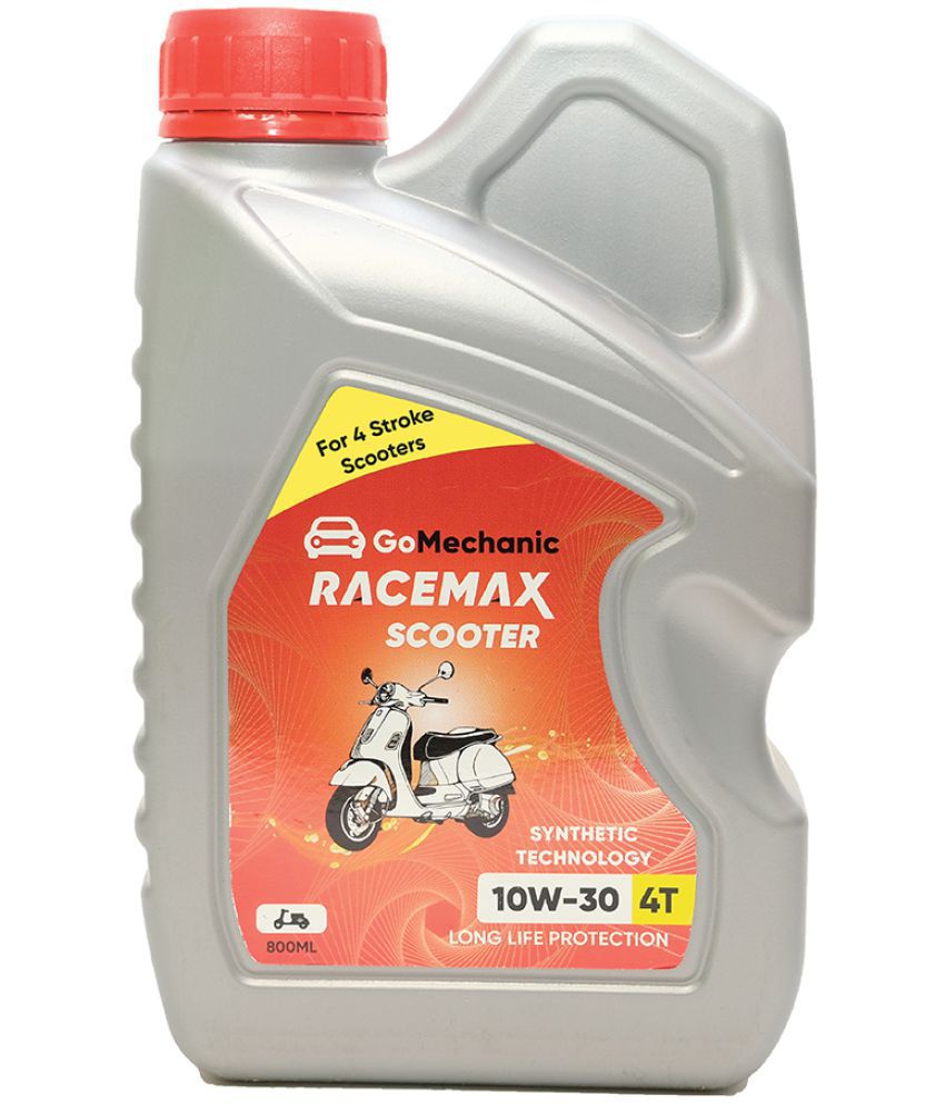 GoMechanic Racemax 4T 10W 30 API SL Jaso MB2 High Performance Longer Protection Premium Engine Oil For Scooter & Scooty, 800ml
