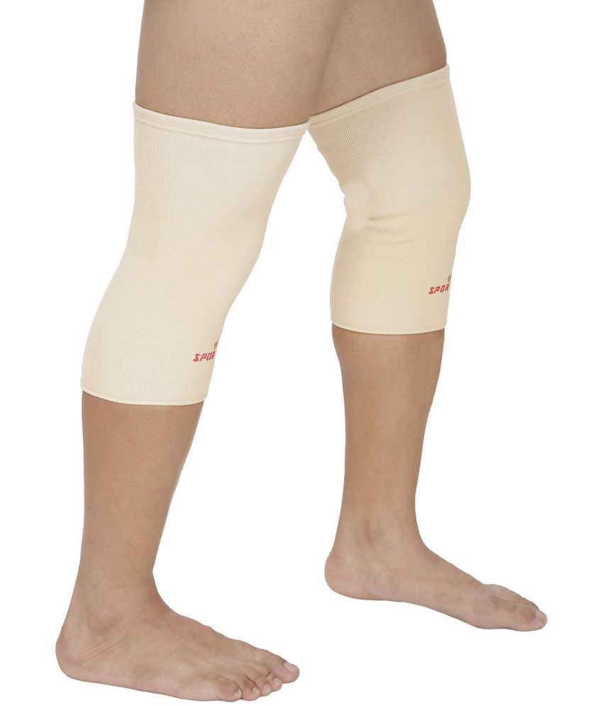     			SportSoul Premium Compression Knee Support- (1 Piece) Colour - Beige, Size - Large
