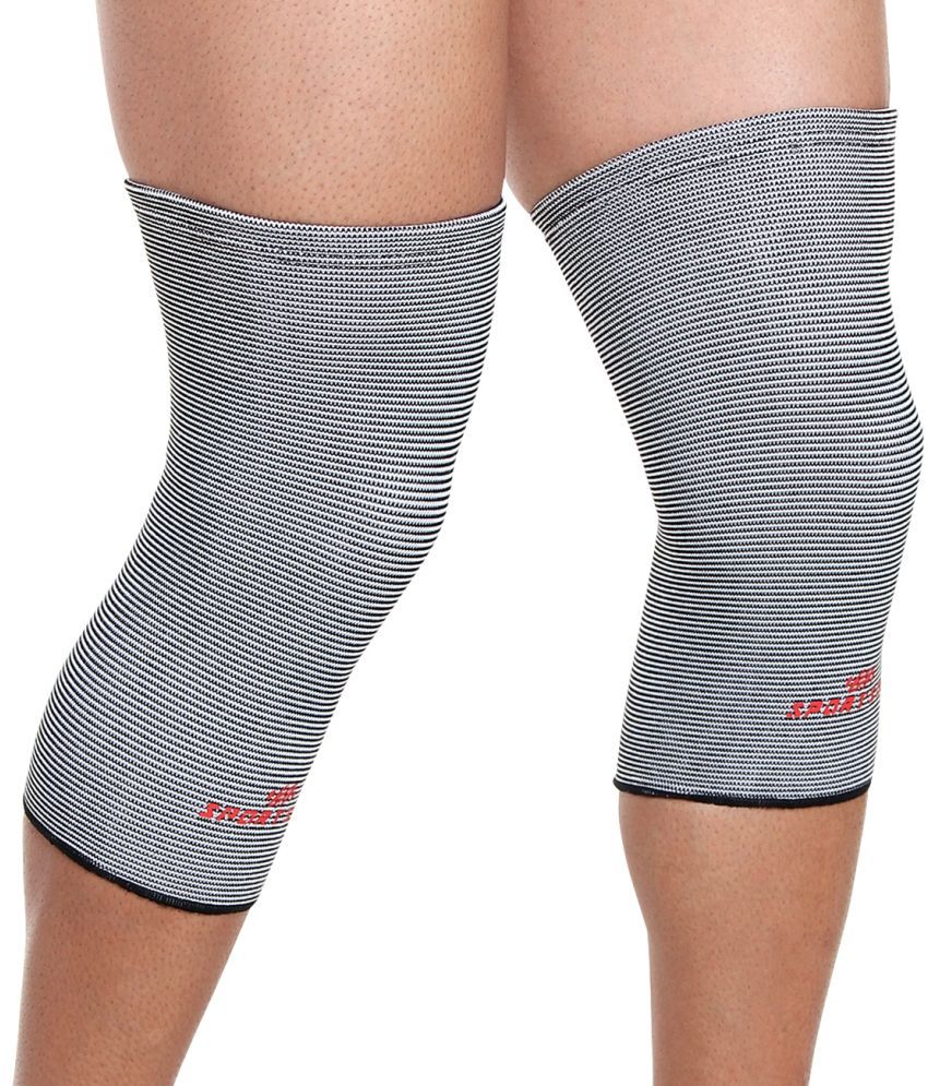     			SportSoul Premium Compression Knee Support- (1 Piece) Colour - Black & White, Size - Medium