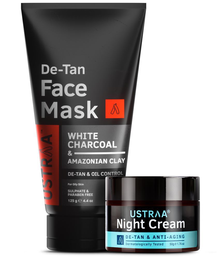    			Ustraa Night Cream - De-tan and Anti-aging-50g & Face Mask For oily-125g