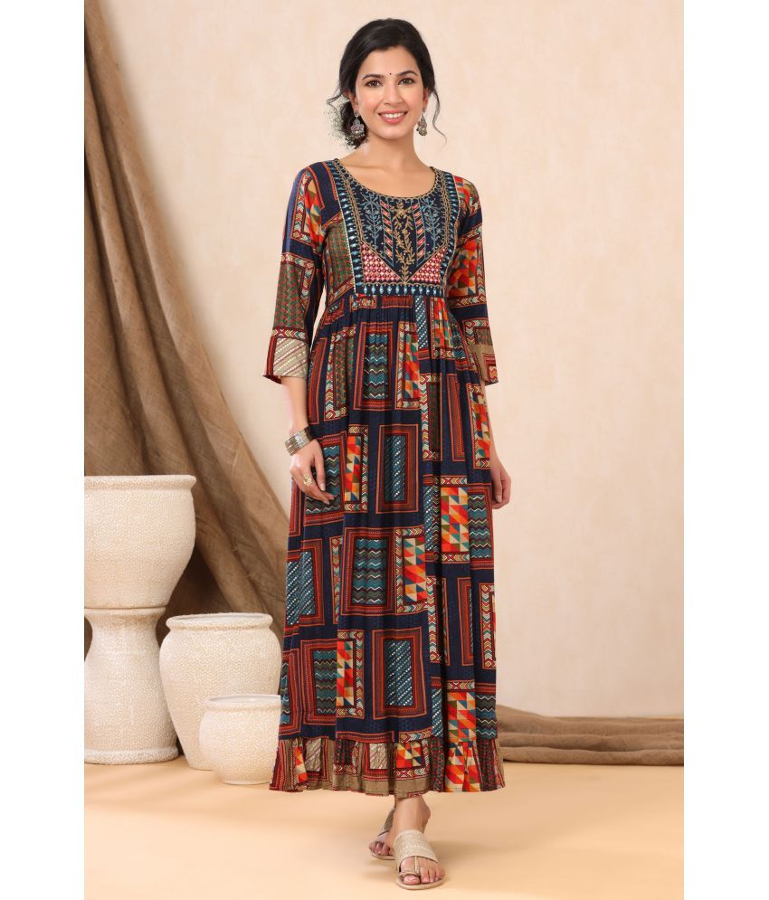 womens navy fit and flare dress