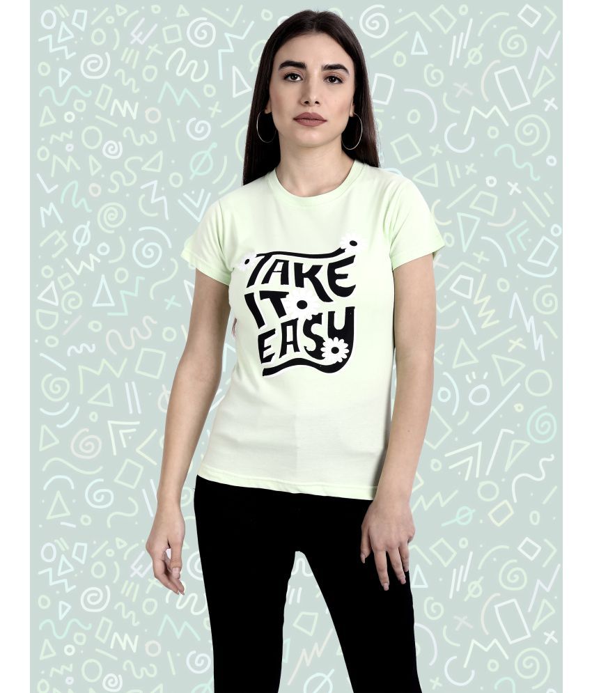     			Fabflee Cotton Green T-Shirts - Single