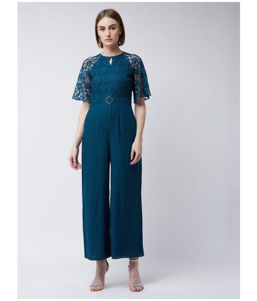     			Miss Chase Blue Rayon Jumpsuit - Single