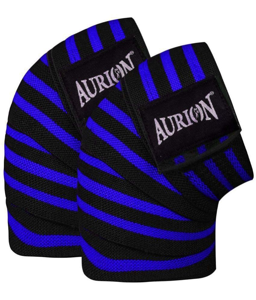 Aurion Knee Support Wraps (Set of Two) - Black Blue
