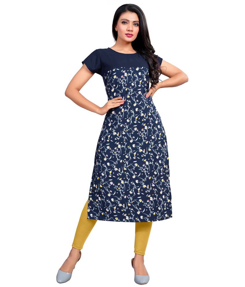     			BROTHERS DEAL - Multicolor Crepe Women's Straight Kurti ( Pack of 1 )