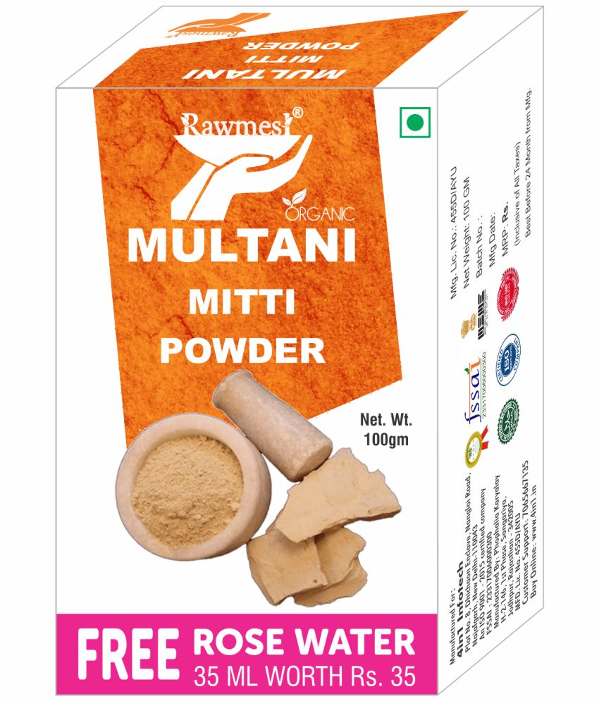 rawmest Multani Mitti with Rose Water Moisturizer 500 gm Pack of 5 Buy