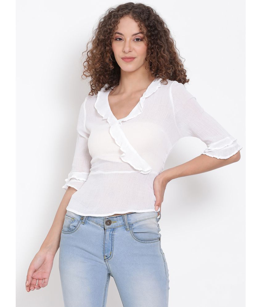     			Oxolloxo Cotton Regular Tops - White Single