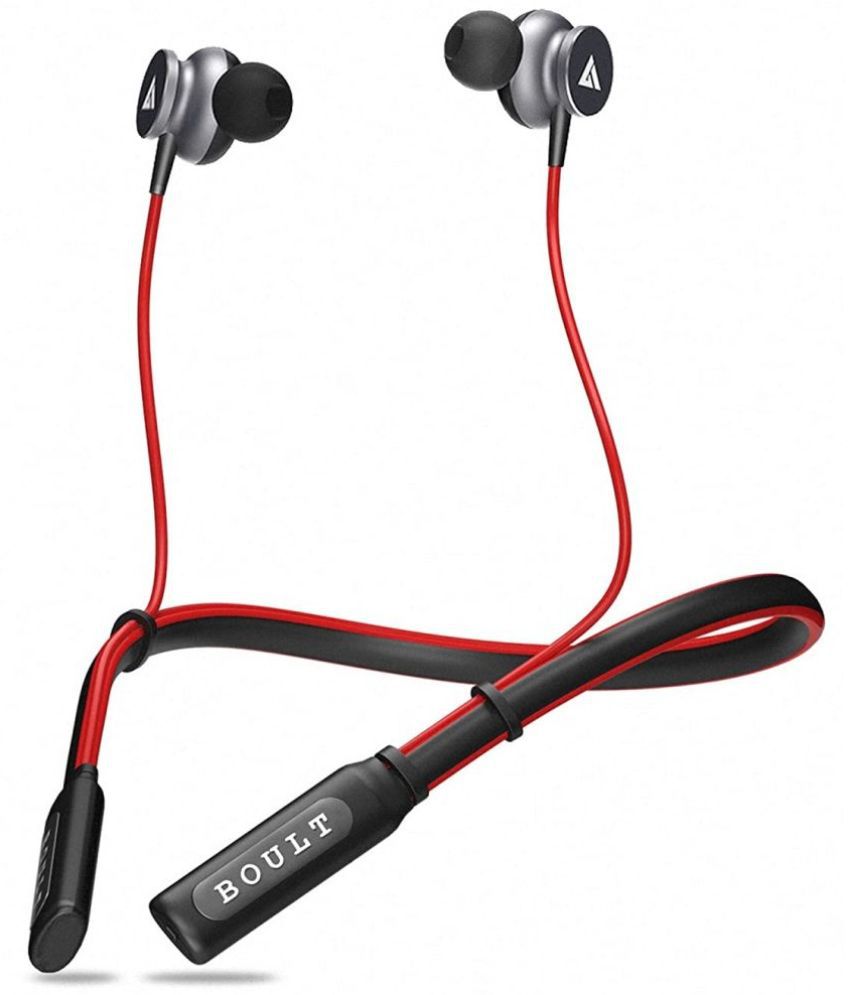 Boult Audio Curve Neckband Wireless With Mic Headphones/Earphones Red