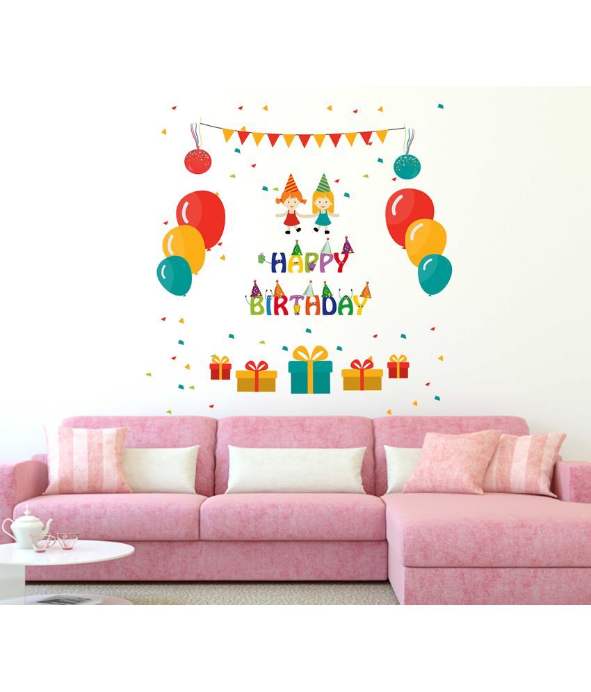 LANSTICK KIDS HAPPY BIRTHDAY WALL STICKER Nature 3D Sticker ( 49 x 4 cms ) - Buy LANSTICK KIDS ...