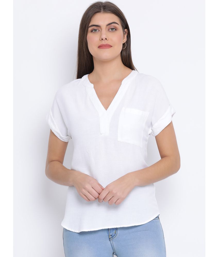     			Oxolloxo Cotton Regular Tops - White Single