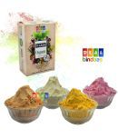 Dealbindaas Vilasa Organic Gulal 200 GMS (5 Shades X 4 Pouch) | NonToxic | Eco Friendly | 100% Safe Holi Color Powder Holi Color Powder Pack of 1