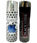 St Louis BAPPLE , BLACK CODE DEODORANT , 200ML EACH , PACK OF 2 Body Spray - For Men & Women