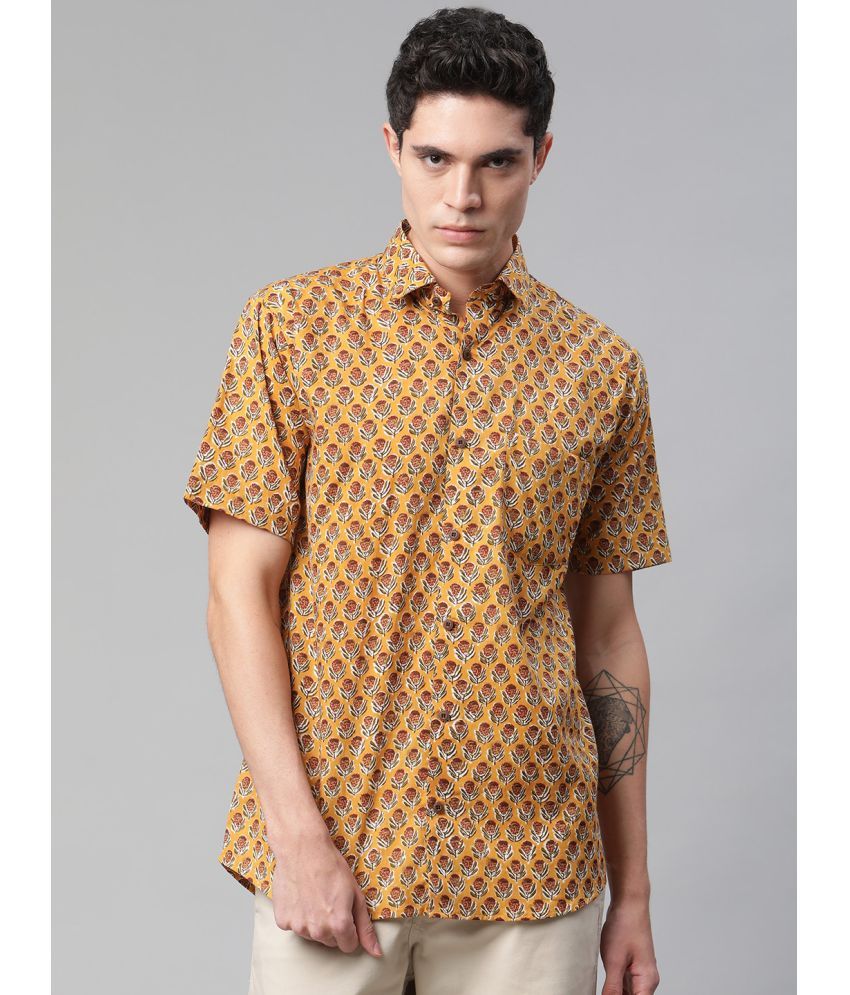     			Millennial Men 100 Percent Cotton Mustard Shirt Single