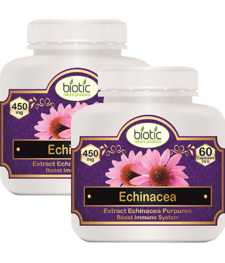     			Biotic Echinacea Extract Capsules - 450mg Capsule 120 no.s Pack of 2