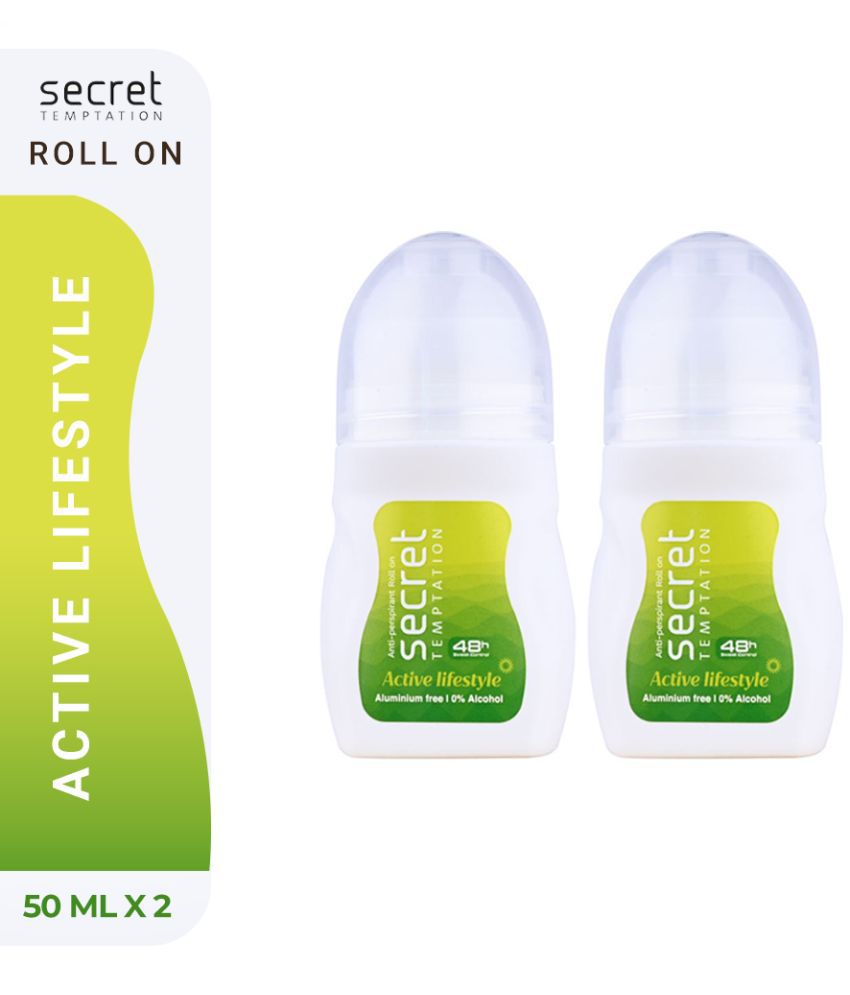     			secret temptation Active Lifestyle Deodorant Roll-on - For Women (100 ml, Pack of 2)