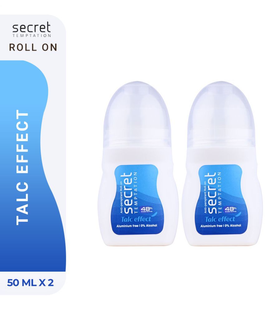     			secret temptation Talc Effect Deodorant Roll-on - For Women (100 ml, Pack of 2)