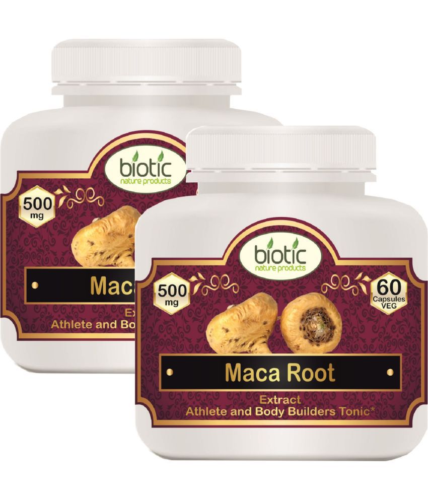     			Biotic Maca Root Extract 500mg Veg Capsule Capsule 120 no.s Pack of 2