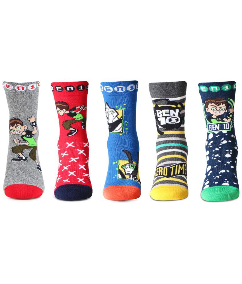     			Bonjour Multicolored Ben 10 Crew Socks For Boys(3-5Y)