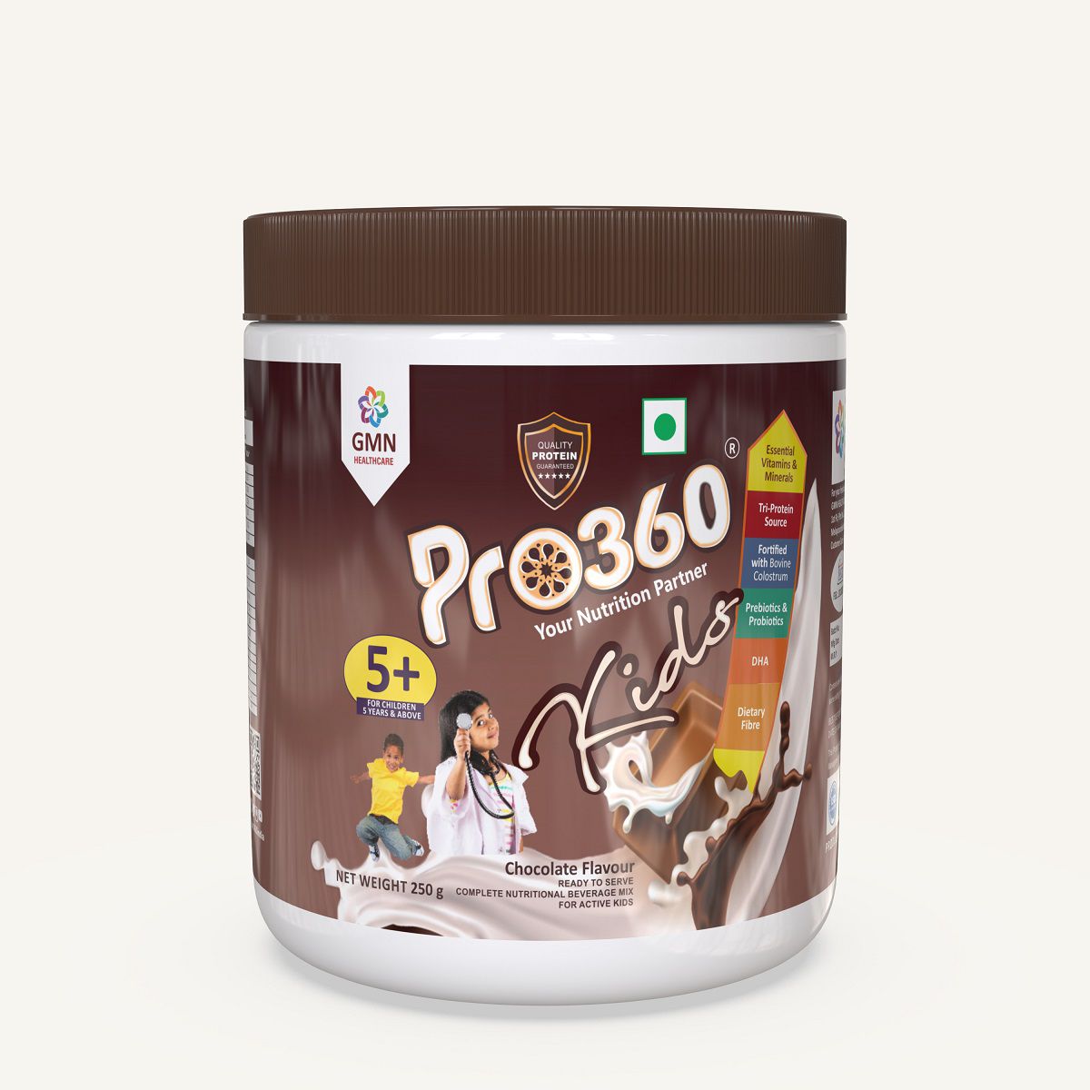 PRO360 Kids Protein Supplement Health Drink Powder 250 gm Chocolate Flavor