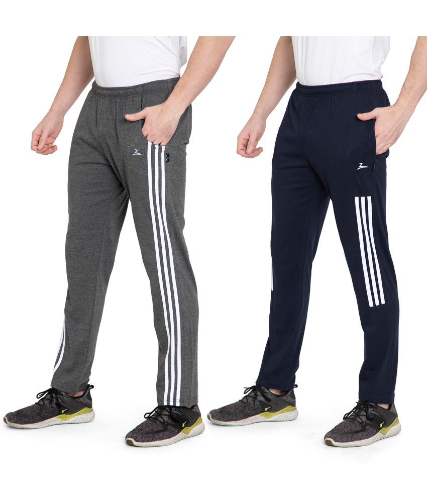     			Zeffit - Multicolor Cotton Blend Men's Sports Trackpants ( Pack of 2 )