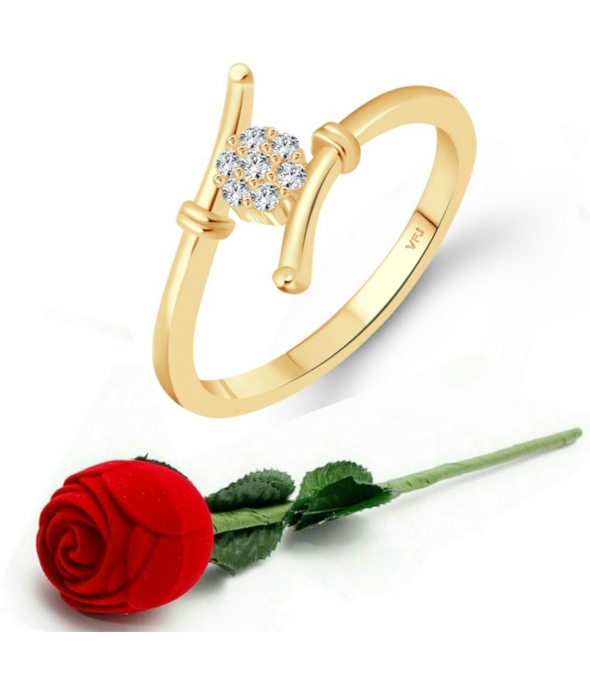     			valentine day ring rose box   Crystal Ring for Women and Girls