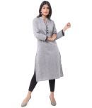 DESHBANDHU DBK - Grey Cotton Women's Straight Kurti