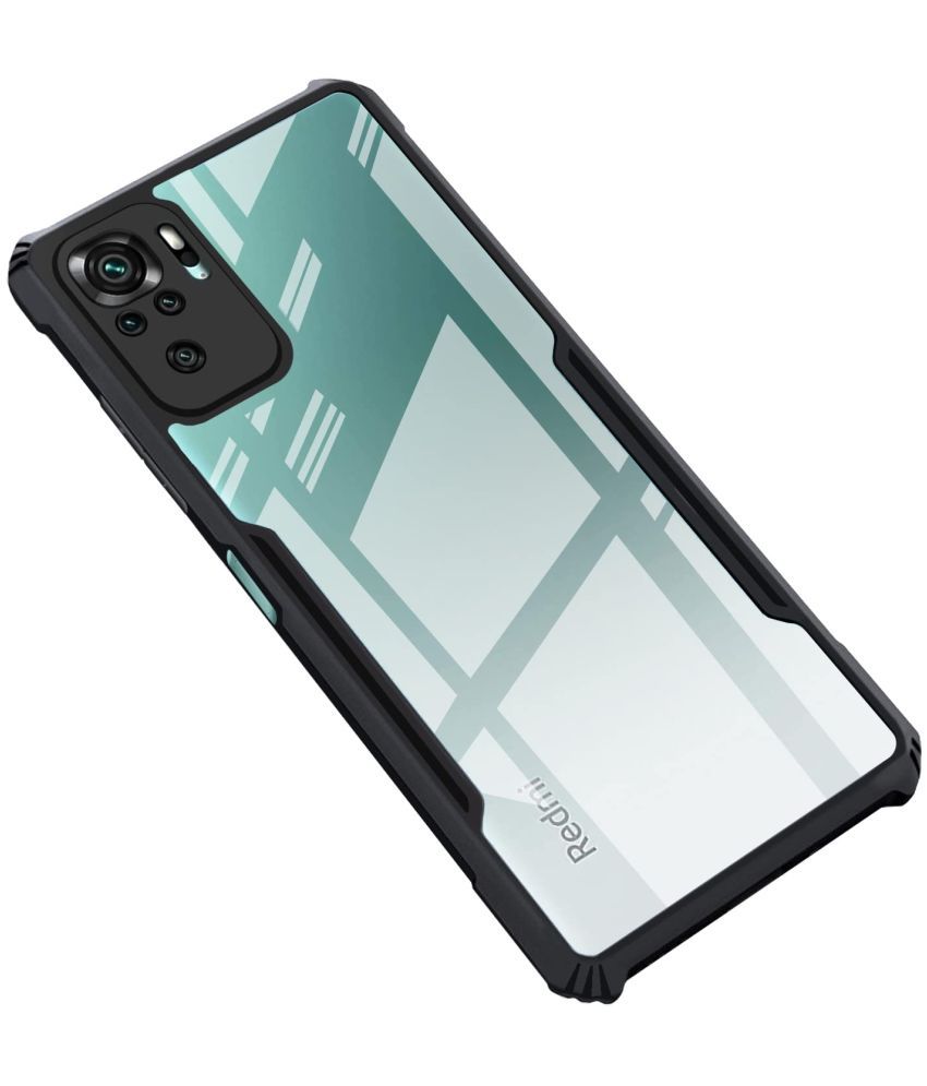     			Doyen Creations Black Hybrid Covers For Redmi Note 10s - Shockproof